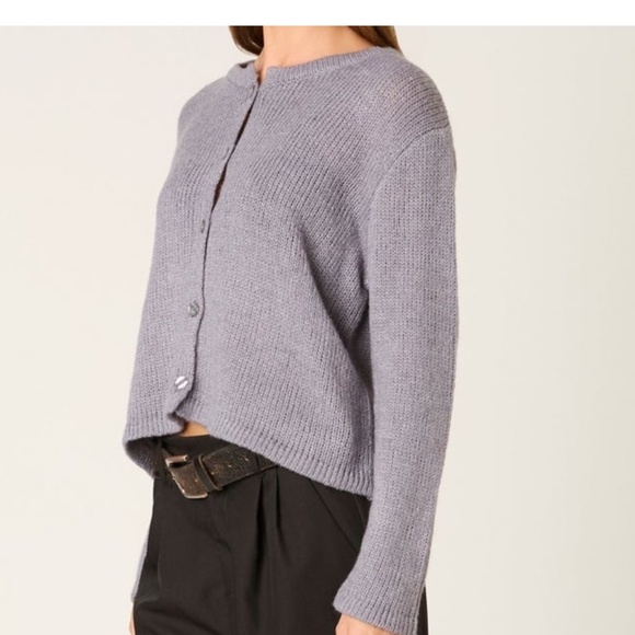 NIA AEIANA BUTTON FRONT CARDIGAN GREY NEW SIZE SMALL/MEDIUM - Picture 2 of 10